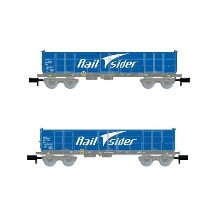 SET 2 VAGONES ABIERTOS RAIL SIDER" ARNOLD HN6413 ESCALA N"