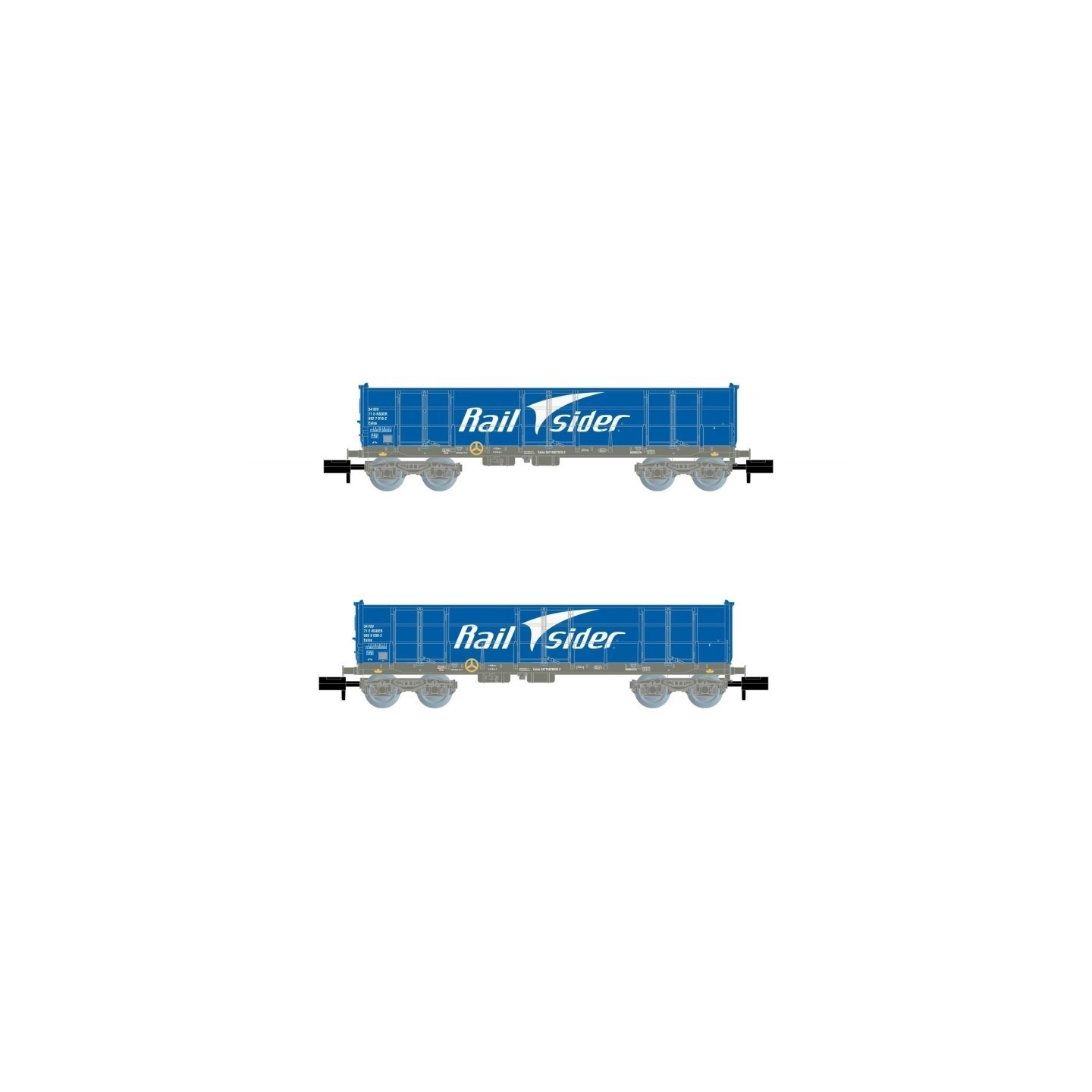 SET 2 VAGONES ABIERTOS RAIL SIDER" ARNOLD HN6413 ESCALA N"