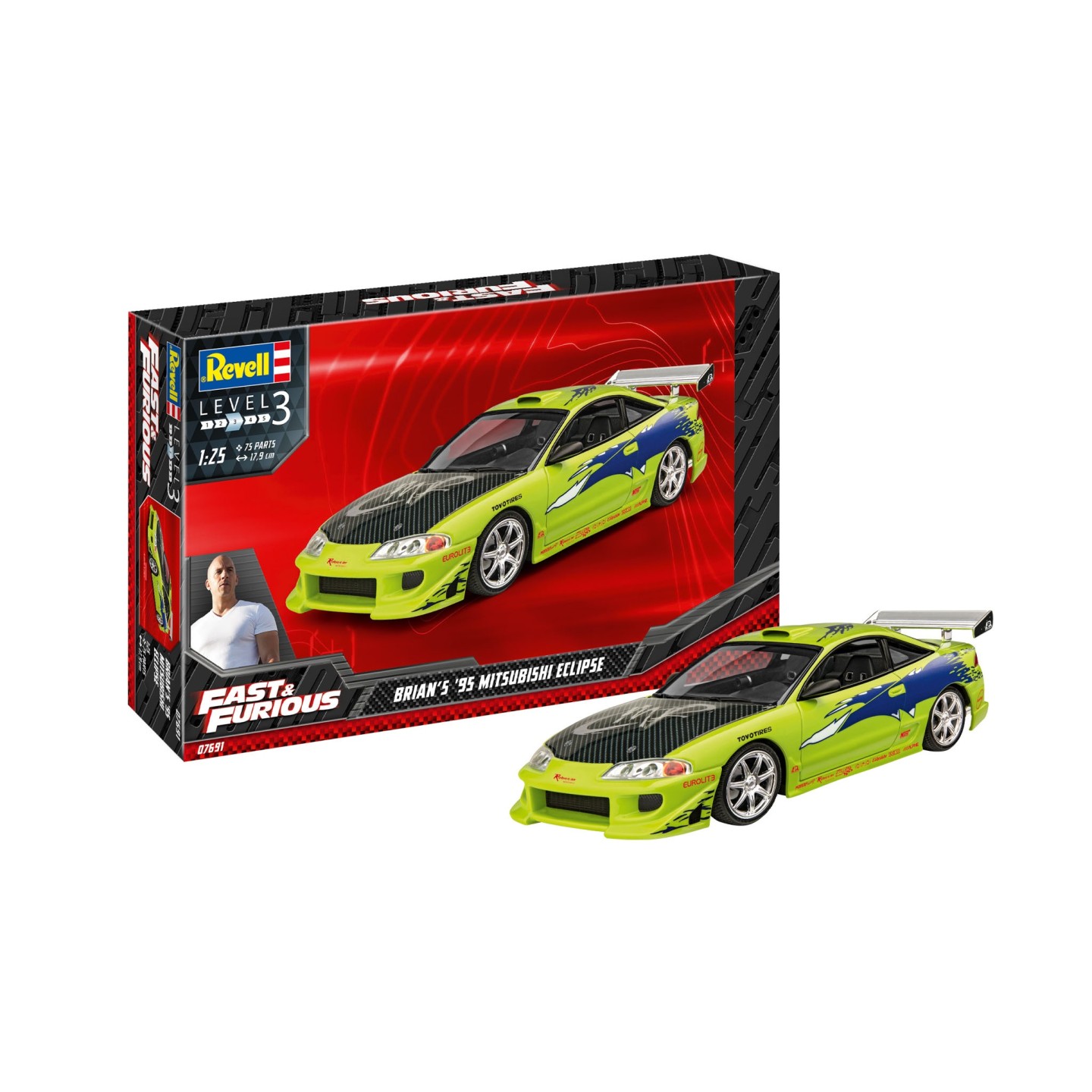 MITSUBISHI ECLIPSI BRIAN´S 1995 FAST & FURIOUS REVELL 07691 ESCALA 1/25