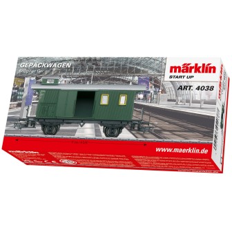 FURGÓN EQUIPAJES VERDE MARKLIN AC 4038 ESCALA H0