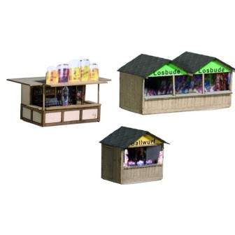 SET 3 CASETAS DE FERIA NOCH 66411 ESCALA H0