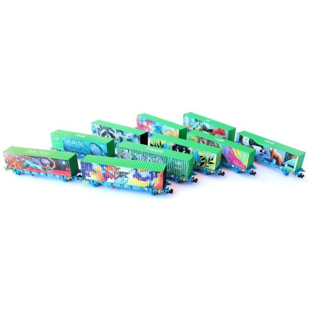 SET 10 PORTACONTENEDORES TREN DE NOE" MFTRAIN N71012 ESCALA N"