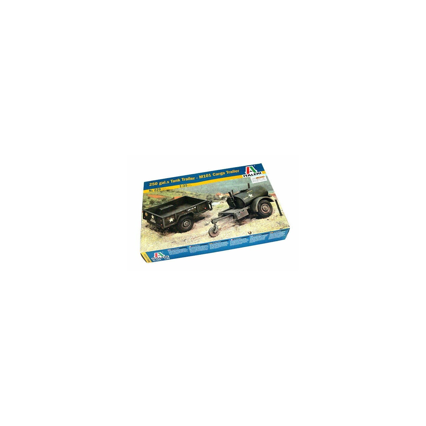 REMOLQUE CISTERNA Y REMOLQUE DE CARGA ITALERI 1/35
