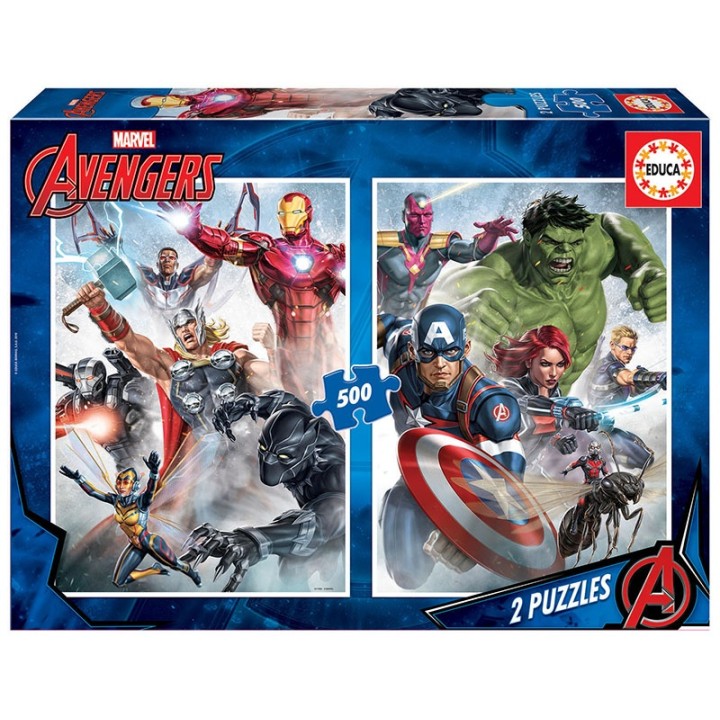 PUZZLE MAEVEL AVENGERS 2X500 EDUCA 17994