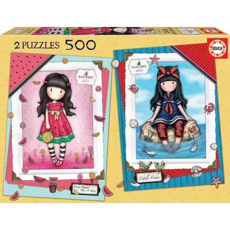 PUZZLE MUÑECAS DE VERANO 2X500 EDUCA 17993