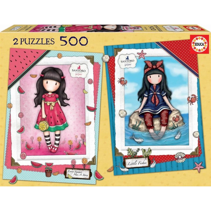 PUZZLE MUÑECAS DE VERANO 2X500 EDUCA 17993