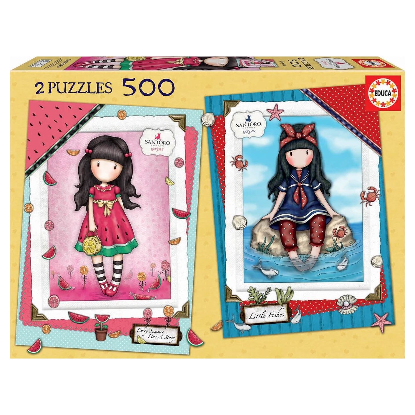 PUZZLE MUÑECAS DE VERANO 2X500 EDUCA 17993