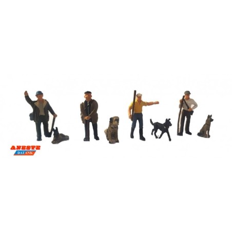 CAZADORES CON PERROS 4021 ESCALA H0