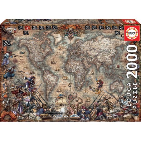 PUZZLE MAPA DE PIRATAS 2000 EDUCA 18008