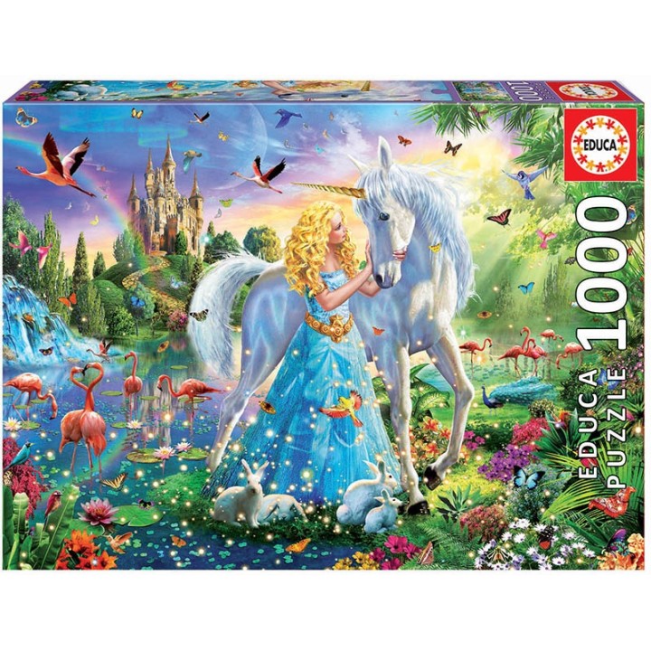 PUZZLE LA PRINCESA Y UNICORNIO 1000 EDUCA 17654