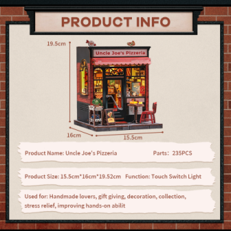 BOOK NOOK\" UNCLE JOE\'S PIZZERIA\" 236PCS CUTEBEE CWGC210