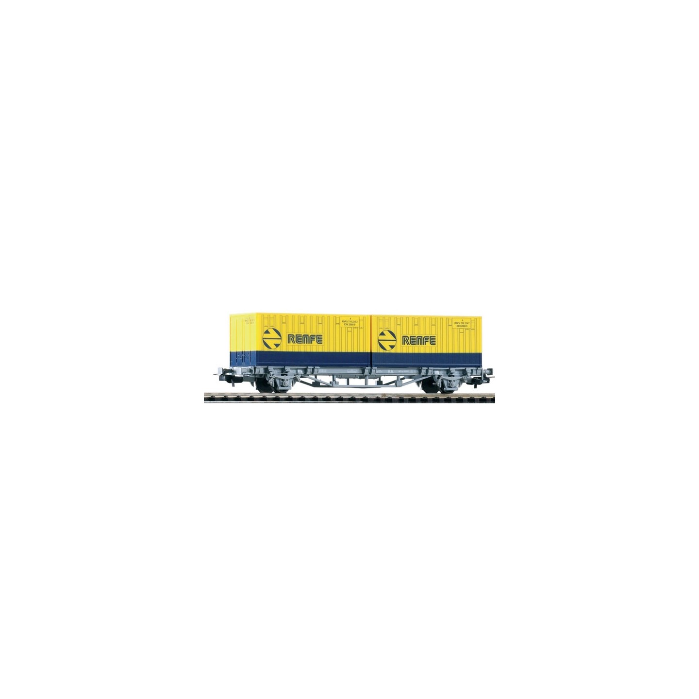 VAGON PORTACONTENEDORES RENFE PIKO 97055 ESCALA H0