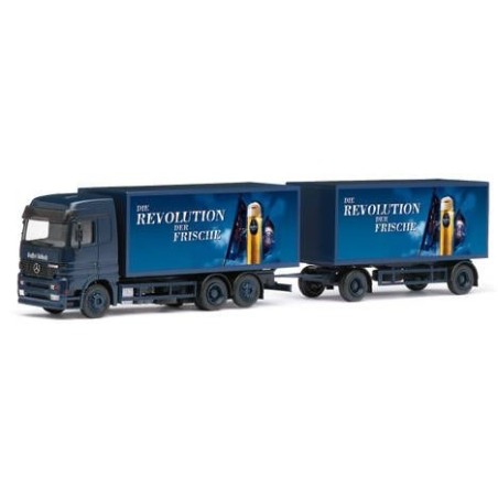 CAMIÓN MERCEDES ACTROS LH Getränkekofferhängerzug 3a/2a HERPA 187398 ESCALA 1/87