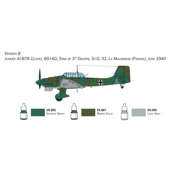 SET INICIO JU-87B STUKA ITALERI 72010 ESCALA 1/72