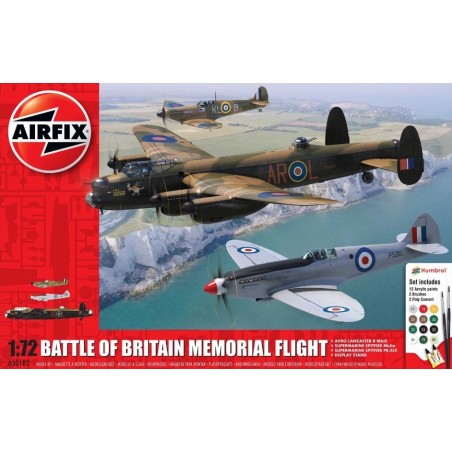 3 AVIONES BATTLE OF BRITAIN MEMORIAL FLIGHT AIRFIX 1/72