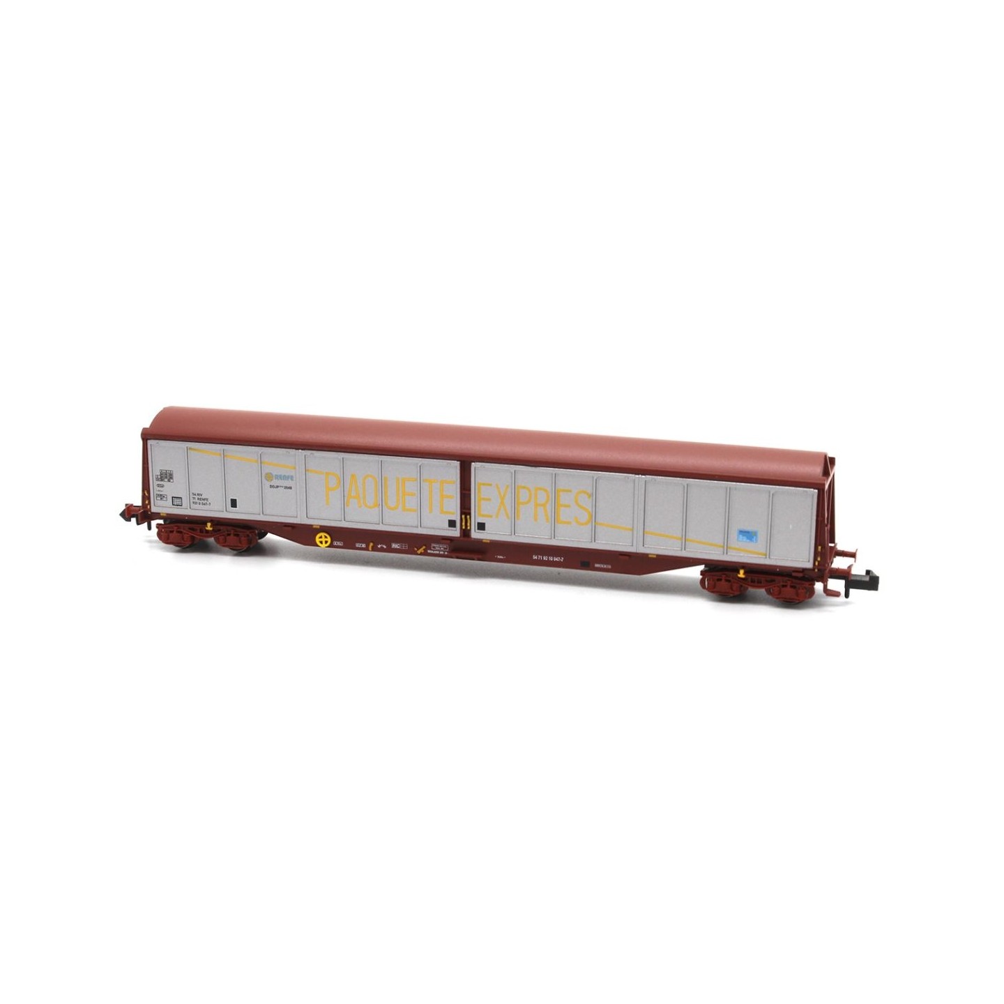 VAGÓN DDJP PAQUETE EXPRES ÓXIDO-PLATA RENFE MFTRAIN N32034 ESCALA N