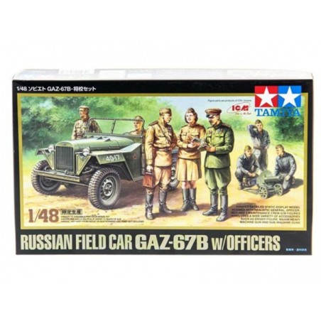 VEHICULO RUSO GAZ-67B CON OFICIALES TAMIYA 1/48