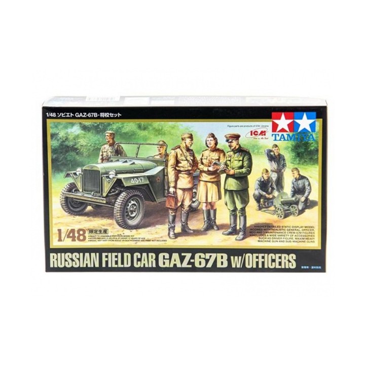 VEHICULO RUSO GAZ-67B CON OFICIALES TAMIYA 1/48