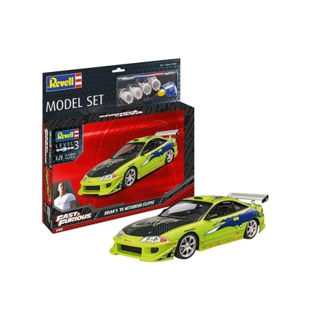 KIT CON PINTURAS MITSUBISHI ECLIPSE FAST & FURIOUS REVELL 67691 ESCALA 1/24