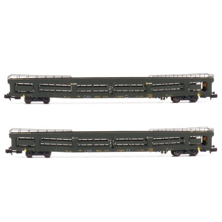 SET 2 VAGONES PORTACOCHES RENFE ARNOLD HN4413 ESCALA N