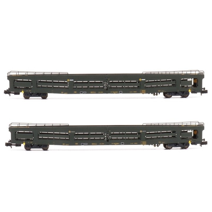 SET 2 VAGONES PORTACOCHES RENFE ARNOLD HN4413 ESCALA N