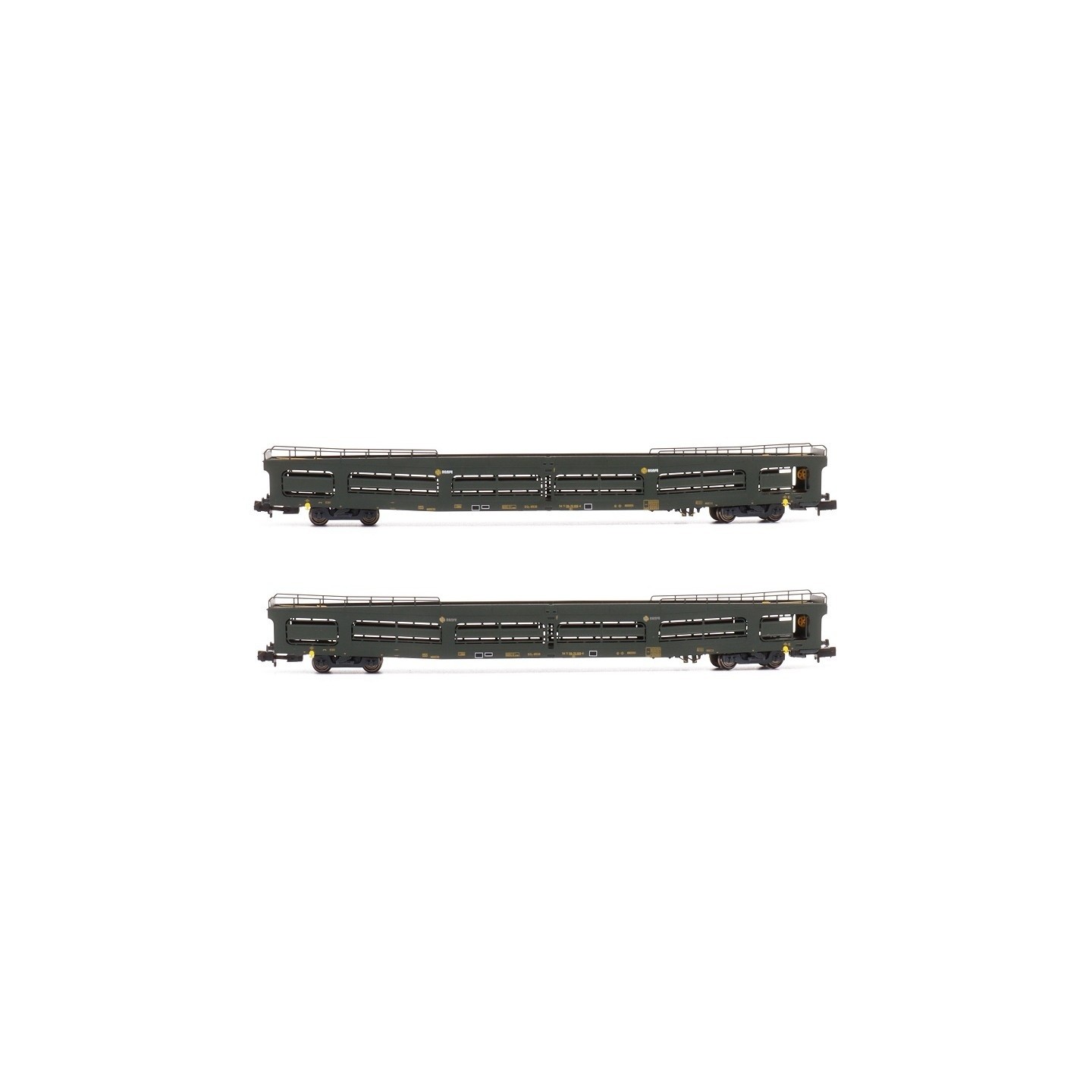 SET 2 VAGONES PORTACOCHES RENFE ARNOLD HN4413 ESCALA N
