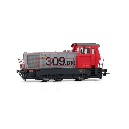 LOCOMOTORA DIÉSEL 309 ROJA/GRIS RENFE ELECTROTREN HE2014 ESCALA H0