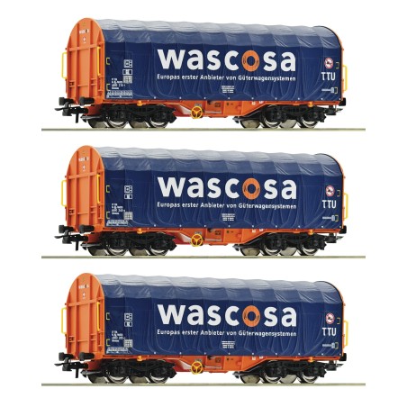 SET 3 VAGONES LONAS WASCOSA" ROCO 76009 ESCALA H0"
