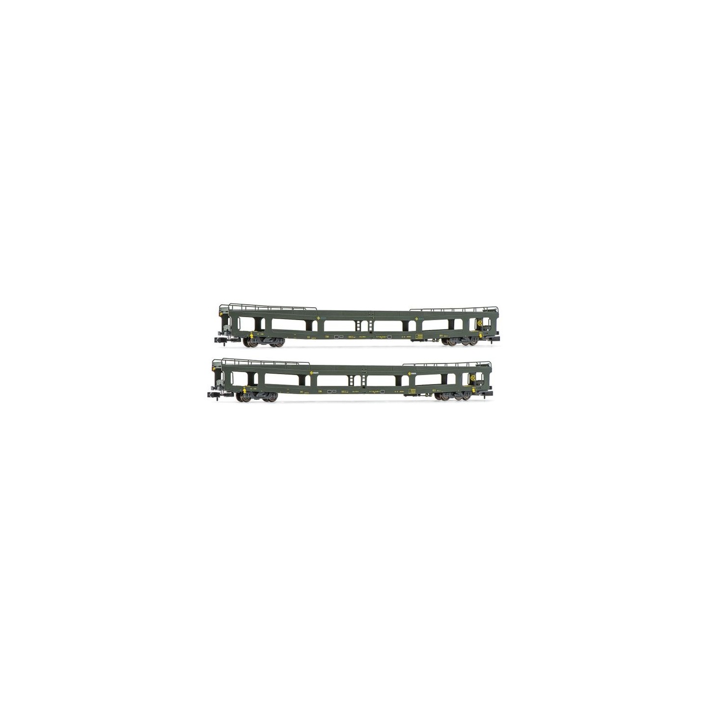 SET 2 VAGONES PORTA COCHES RENFE ARNOLD HN4350 ESCALA N