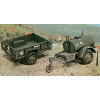 REMOLQUE CISTERNA Y REMOLQUE DE CARGA ITALERI 1/35