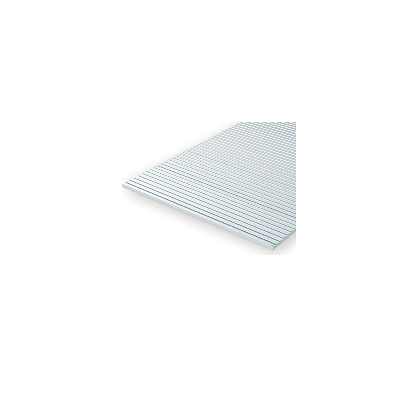 HOJA ESCALA O DE ESTIRENO BLANCO 15 x 30cm, 0,5 mm de grosor. EVERGREEN 2067
