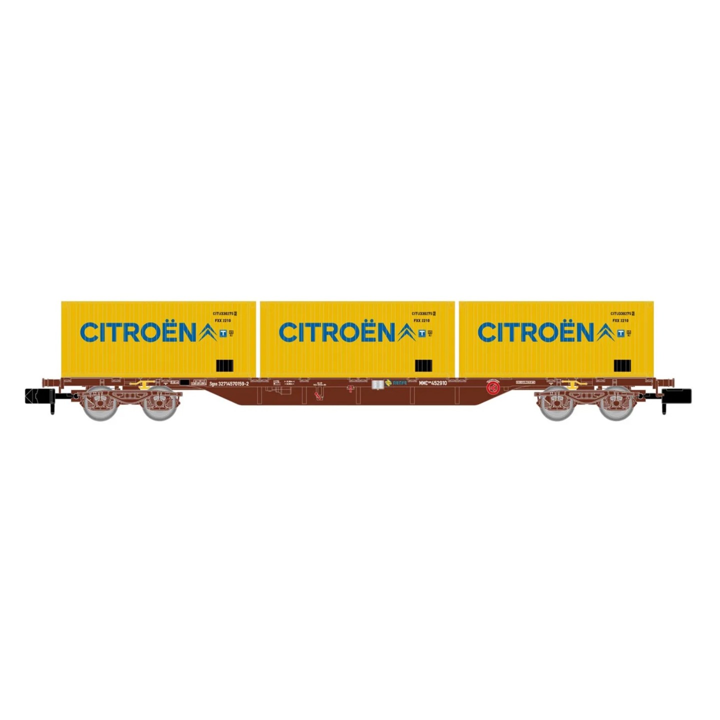 VAGON PORTACONTENEDORES CITROËN RENFE ARNOLD HN6652 ESCALA N