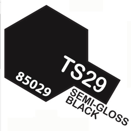 SPRAY NEGRO SEMI BRILLANTE TS-29 TAMIYA 85029