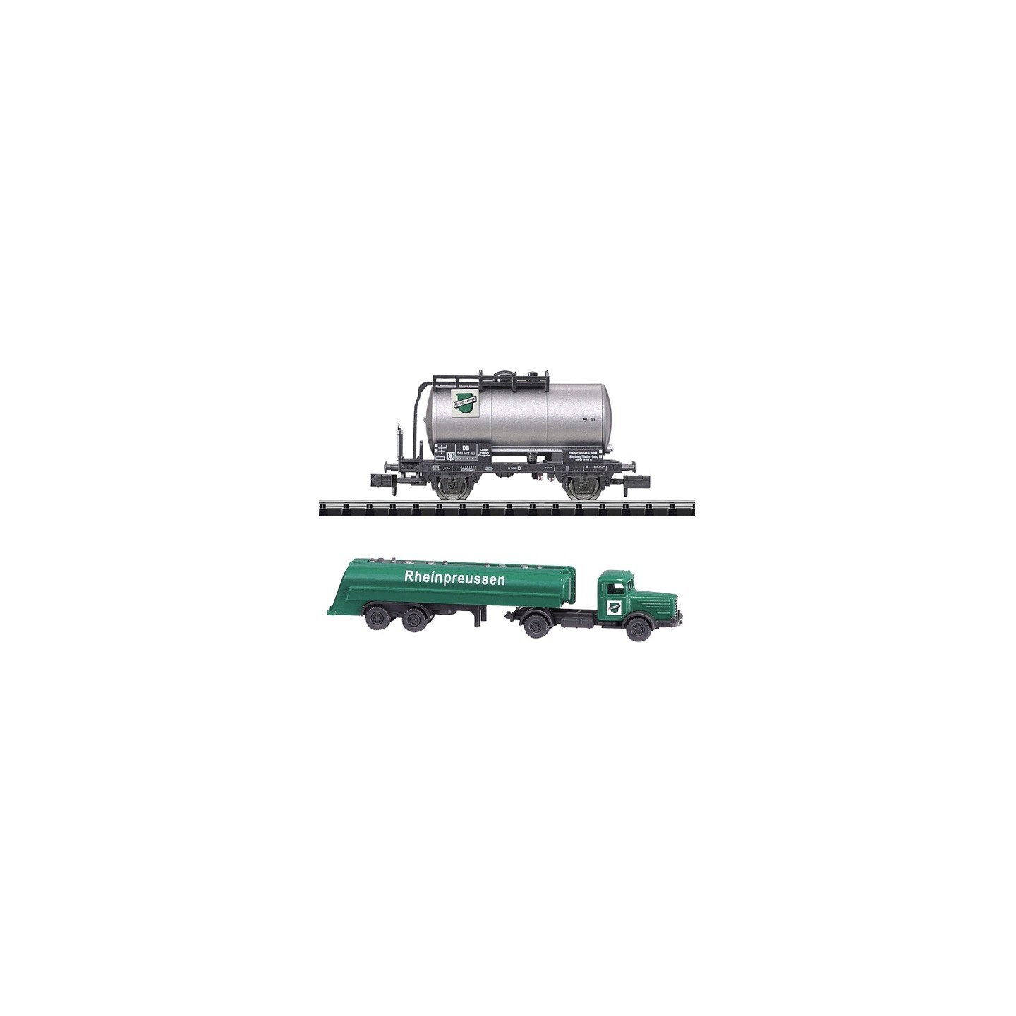 SET VAGON + CAMION CISTERNA MINITRIX 15171 ESCALA N