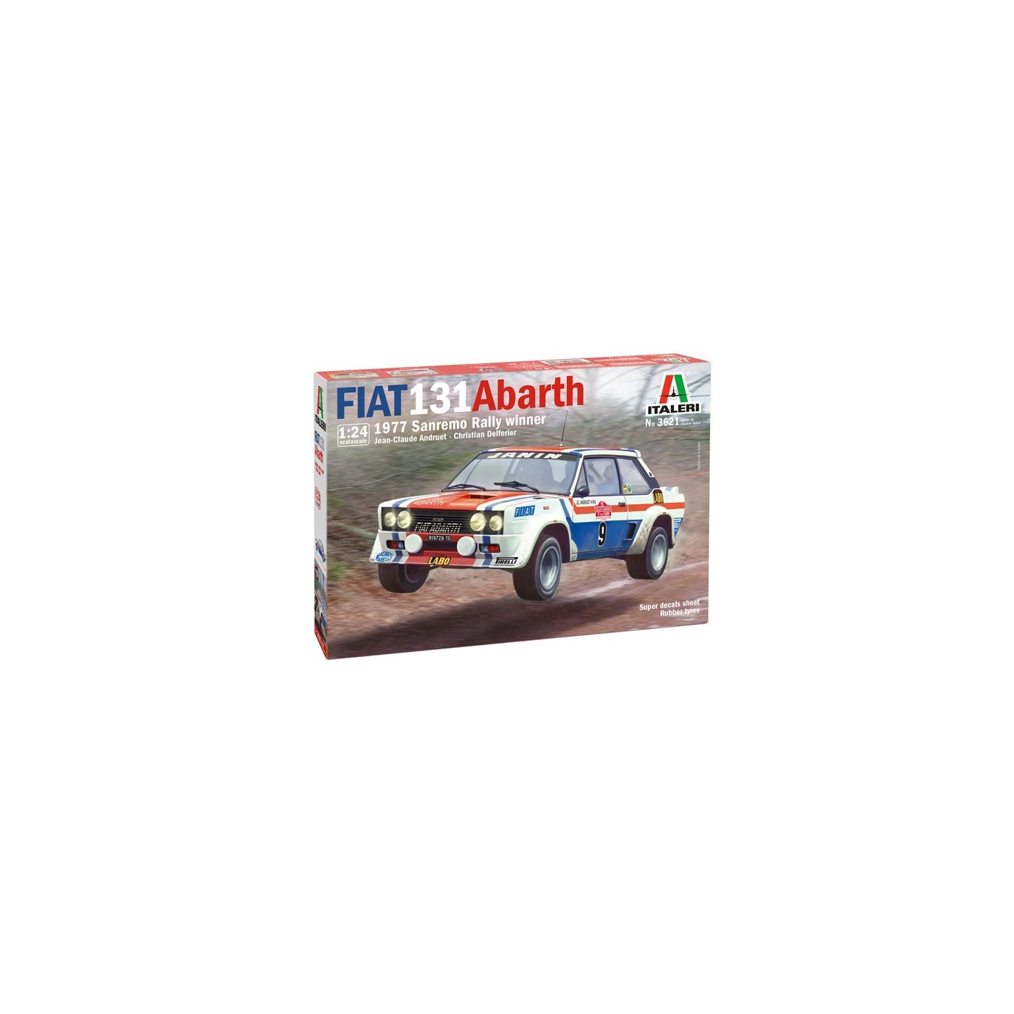 FIAT 131 ABARTH SANREMO 1977 ITALERI 3621 ESCALA 1/24