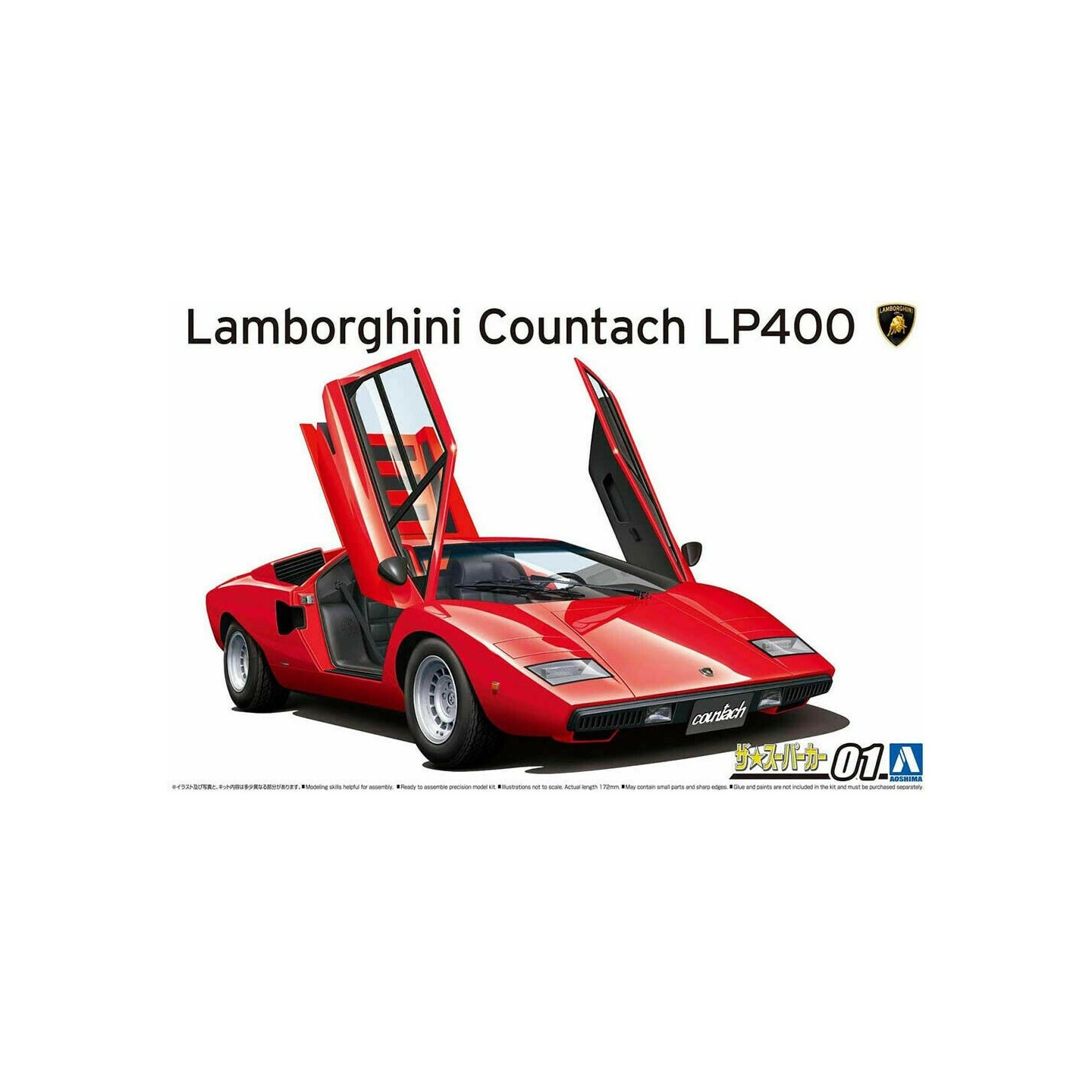 LAMBORGHINI COUNTACH LP400 AOSHIMA 05804 ESCALA 1/24