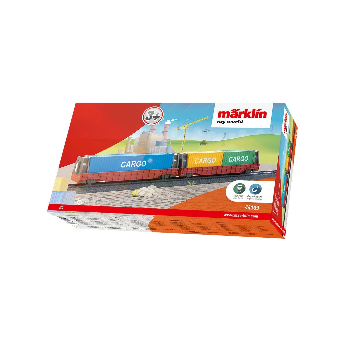 VAGON PORTACONTENEDORES MARKLIN MY WORLD 44109