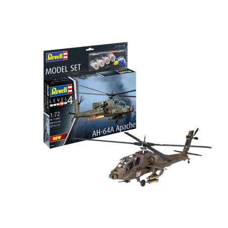 KIT CON PINTURAS HELICOPTERO AH-64A APACHE REVELL 1/72