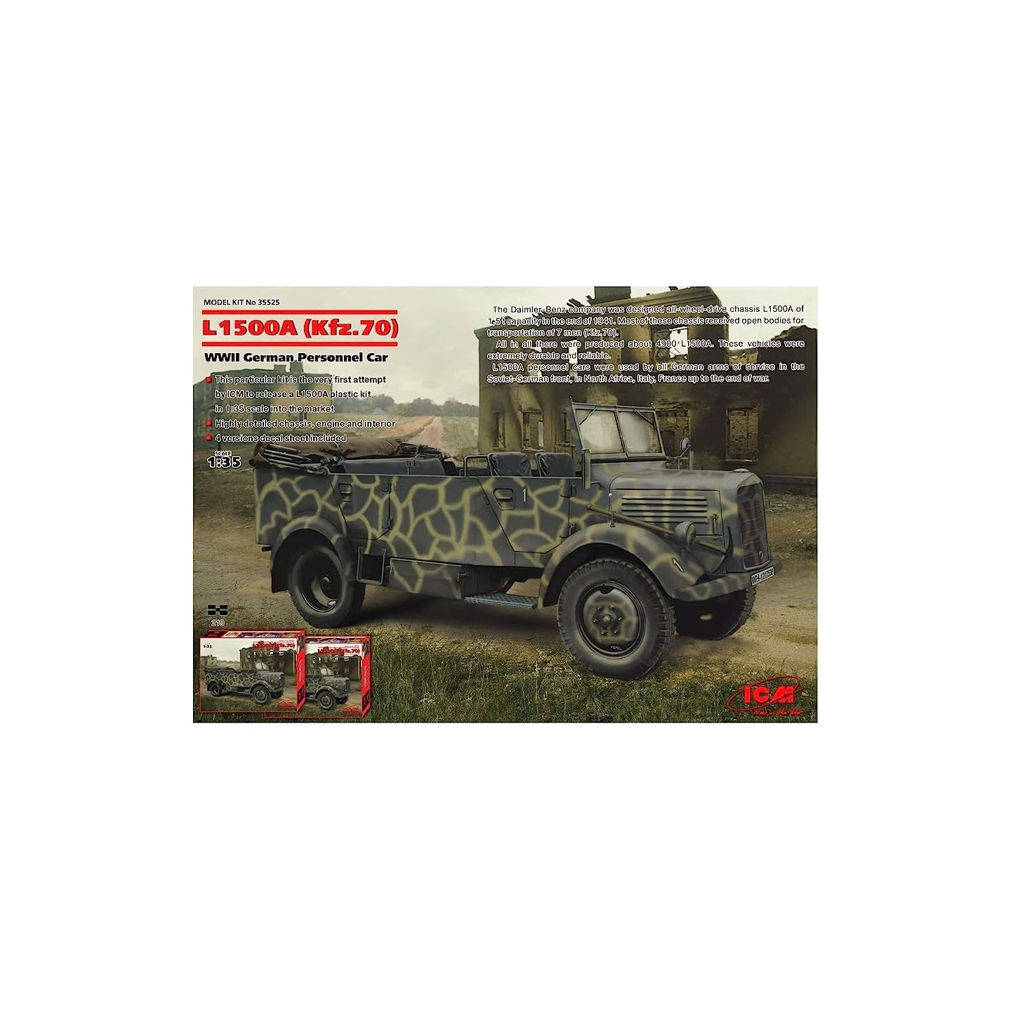 VEHICULO ALEMAN L1500A ICM 1/35