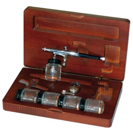 AERÓGRAFO PROFESIONAL CON CAJA DE MADERA