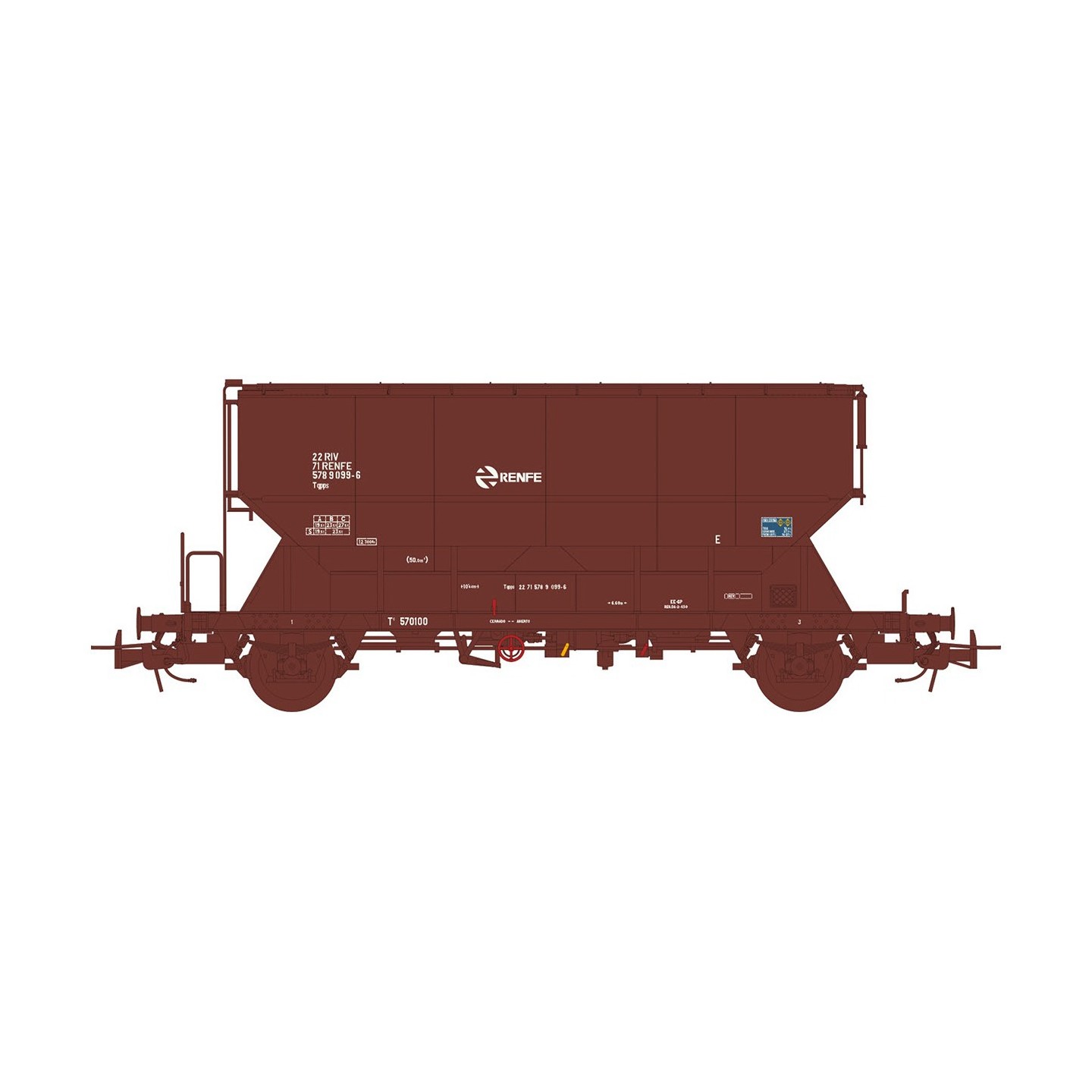 VAGÓN TOLVA Tgpps ÉPOCA IV, RENFE SUDEXPRESS SUD789099 ESCALA H0