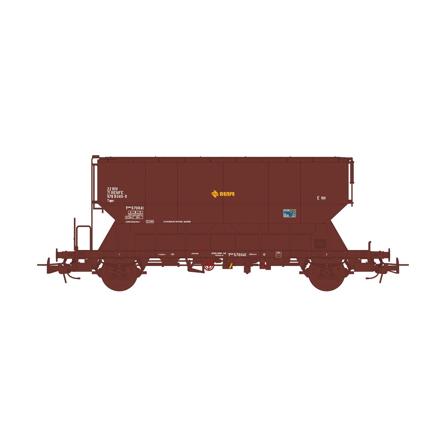 VAGÓN TOLVA Tgpps ÉPOCA V, RENFE SUDEXPRESS SUD789040 ESCALA H0