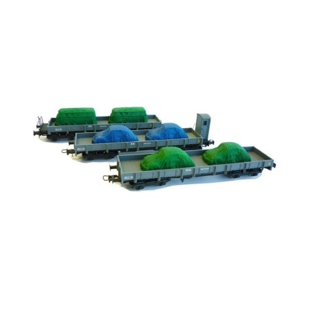 MABAR SET 3 VAGONES BORDE BAJO SERIE MM MABAR 81403 ESCALA H0