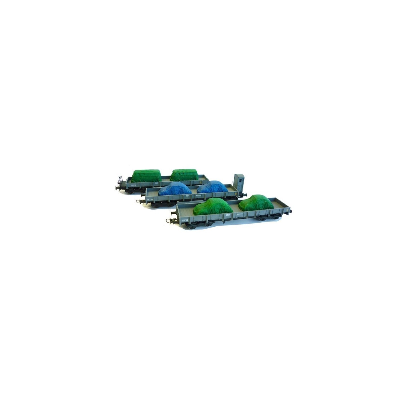 MABAR SET 3 VAGONES BORDE BAJO SERIE MM MABAR 81403 ESCALA H0