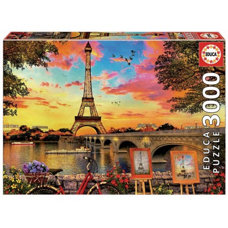 PUZZLE PUESTA DE SOL EN PARIS 3000 EDUCA 17675