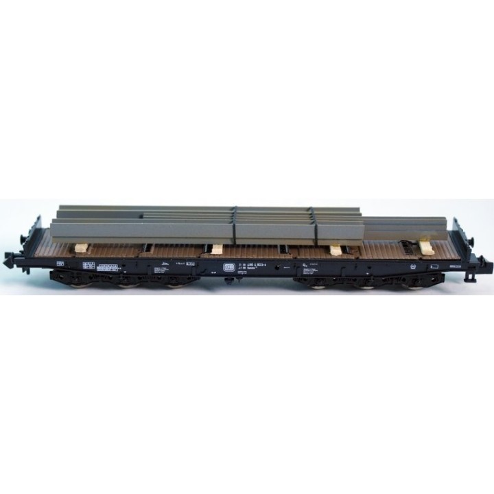 VAGON PLATAFORMA CON VIGAS ROCO 25571 ESCALA N