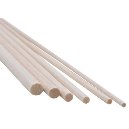 LISTÓN REDONDO MADERA DE BALSA 20mm x 1 metro DISMOER 35449