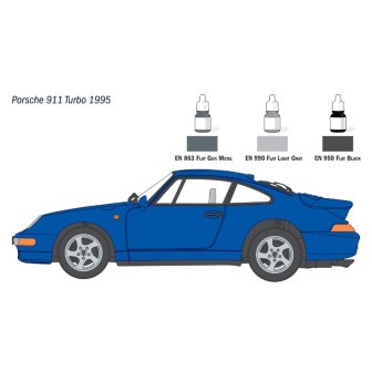 KIT CON PINTURAS PORSCHE 911 ITALERI 72013 ESCALA 1/24