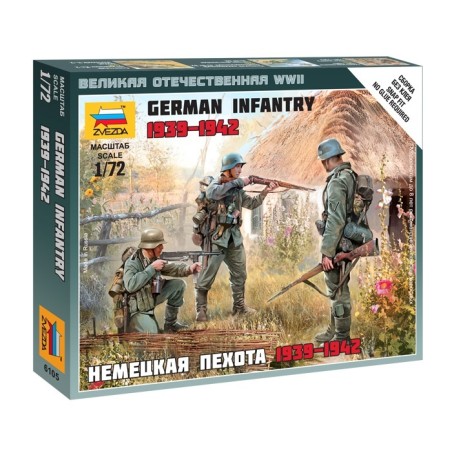 INFANTERIA ALEMANA WWII ZVEZDA 6105 ESCALA 1/72