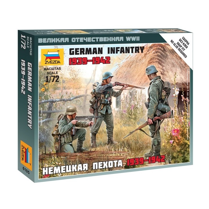 INFANTERIA ALEMANA WWII ZVEZDA 6105 ESCALA 1/72